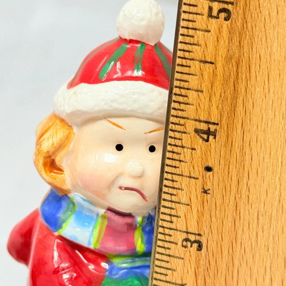 Vintage Style Christmas Naughty and Nice Ceramic Salt and Pepper Shaker Set